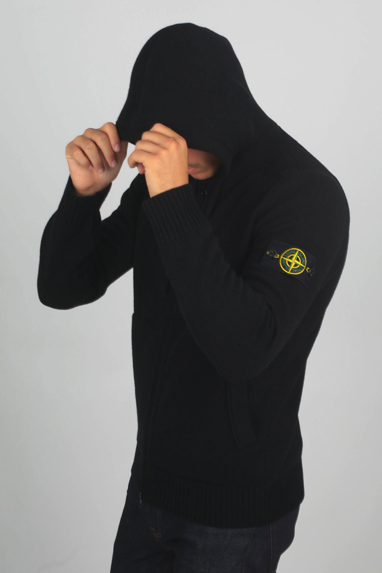 Gilet noir stone island clearance