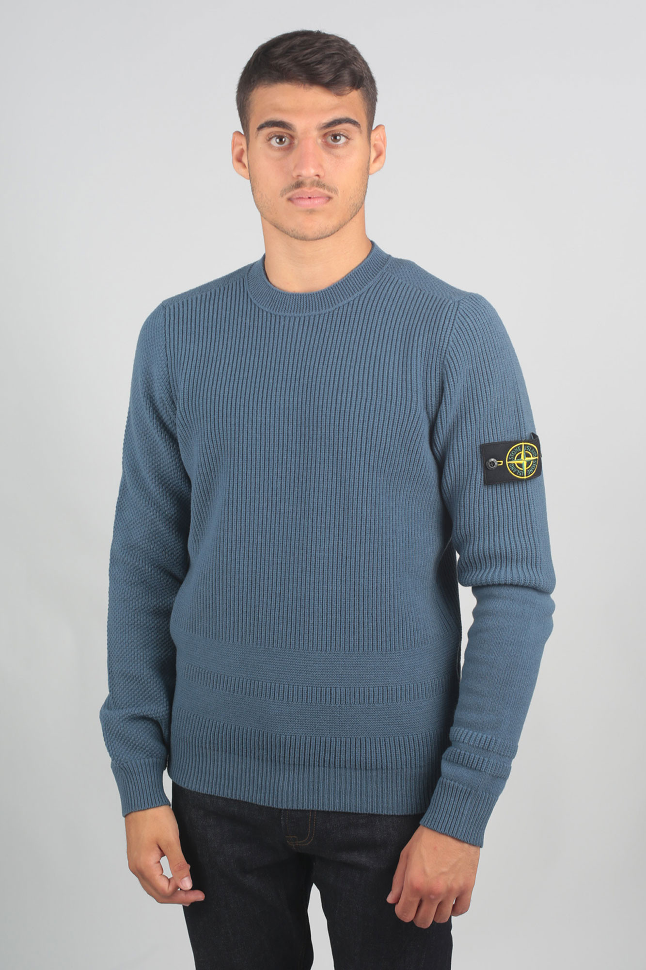 Pull stone island bleu ciel cheap