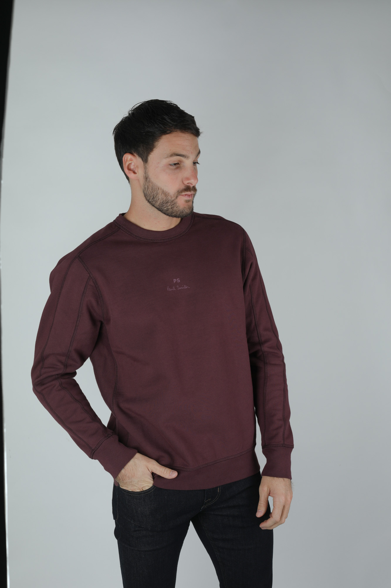 SWEAT-SHIRT PAUL SMITH BORDEAUX M2R-610T-28