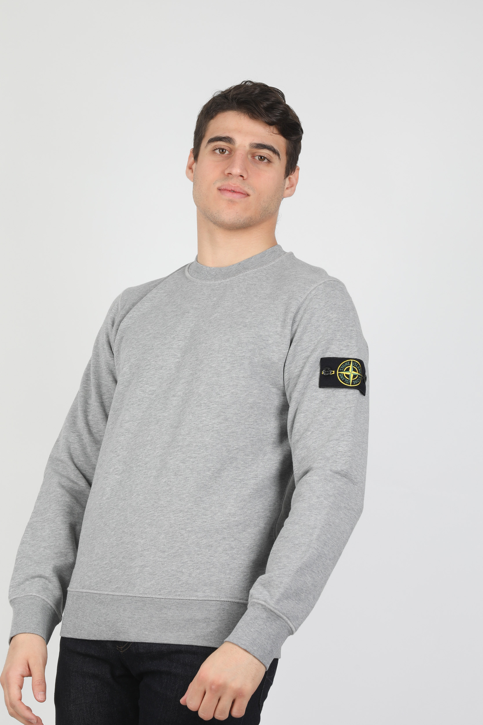 SWEAT STONE ISLAND GRIS 721563051 V0M64