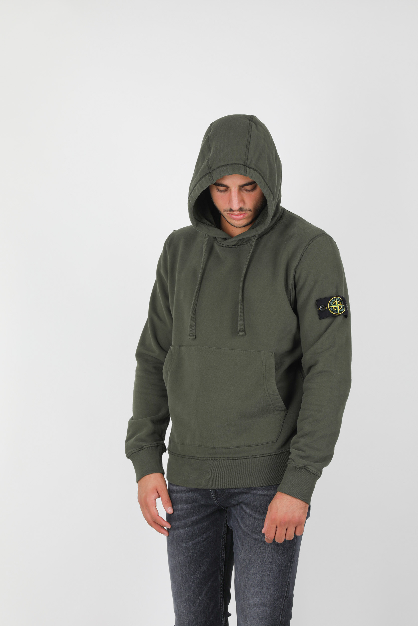 SWEAT CAPUCHE STONE ISLAND KAKI 731564120-V0059