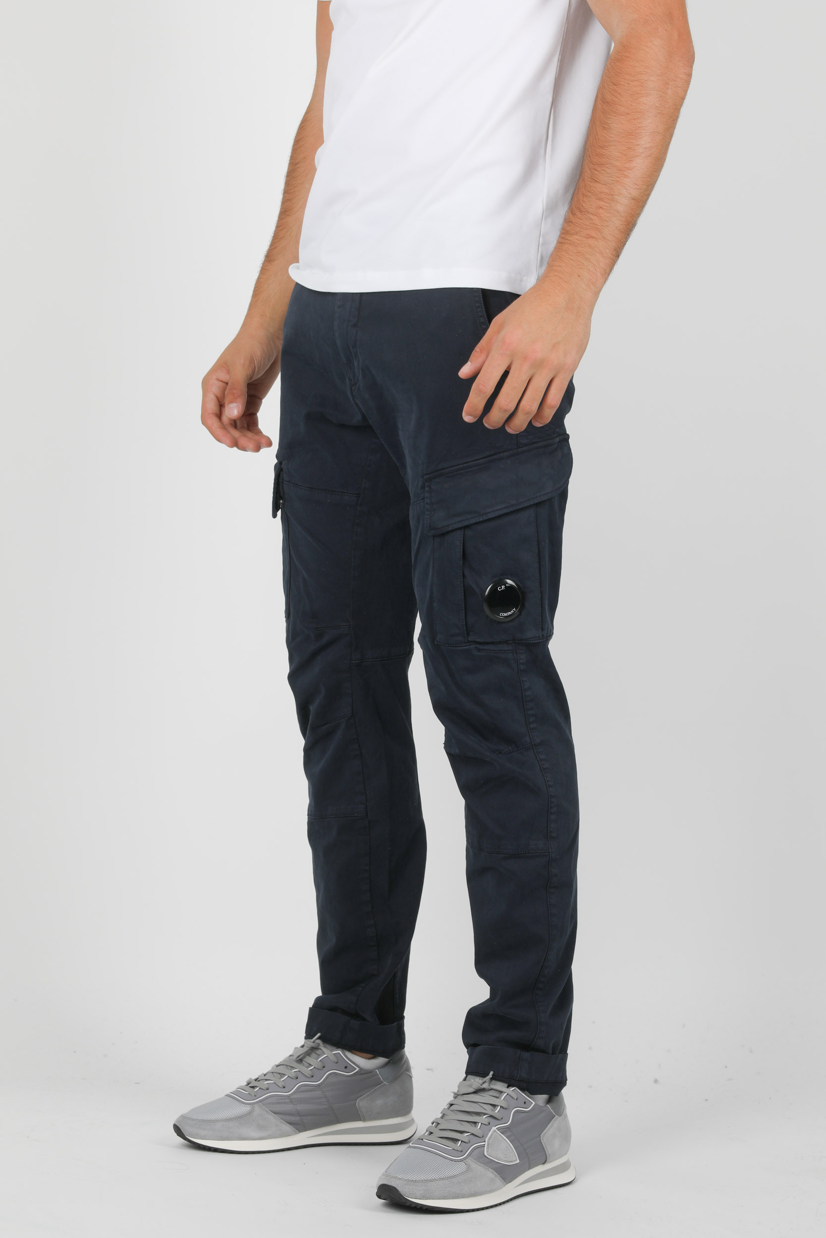 Pantalon cargo online bleu marine