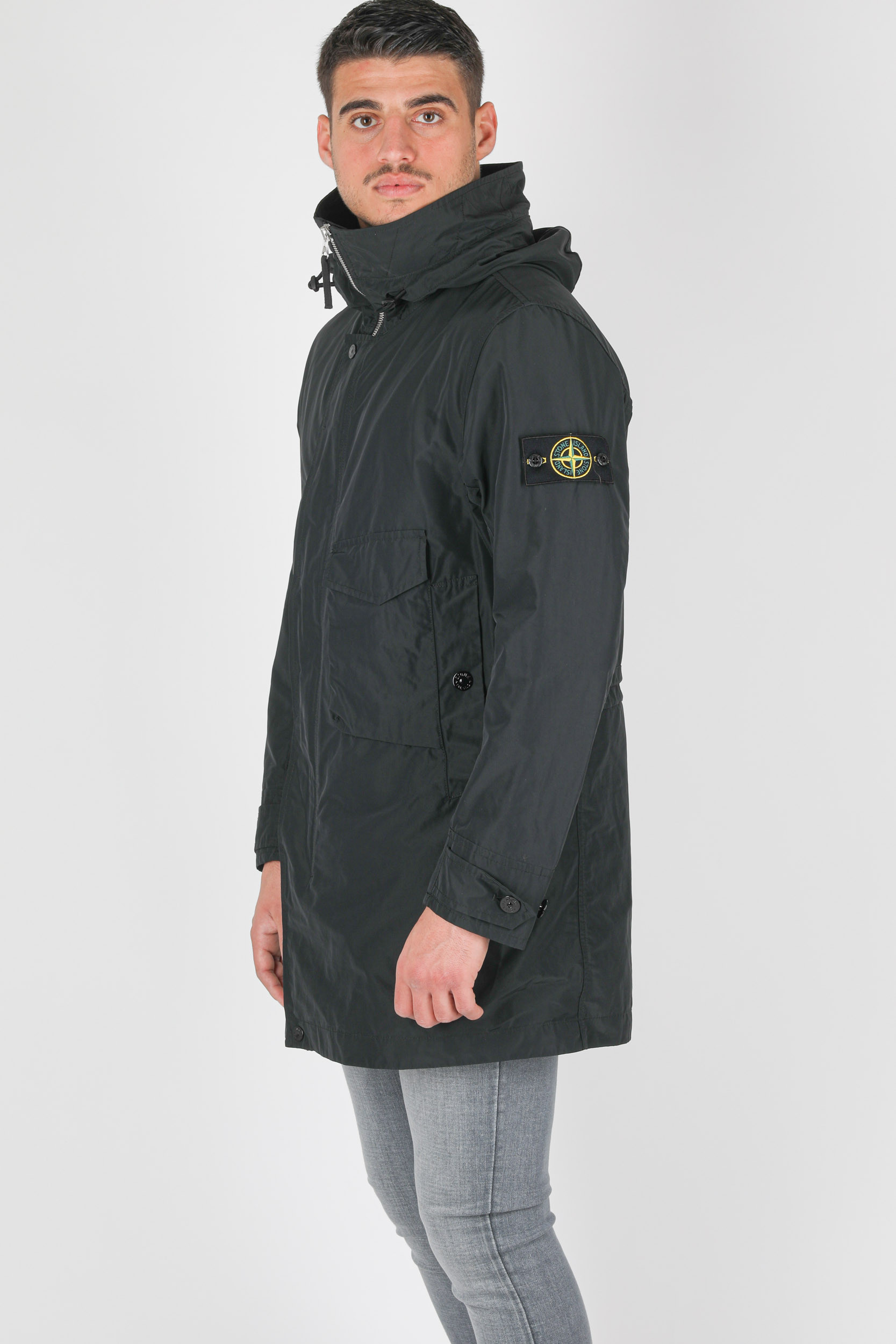 PARKAS STONE ISLAND NYLON MAT NOIR 741570222-V0029