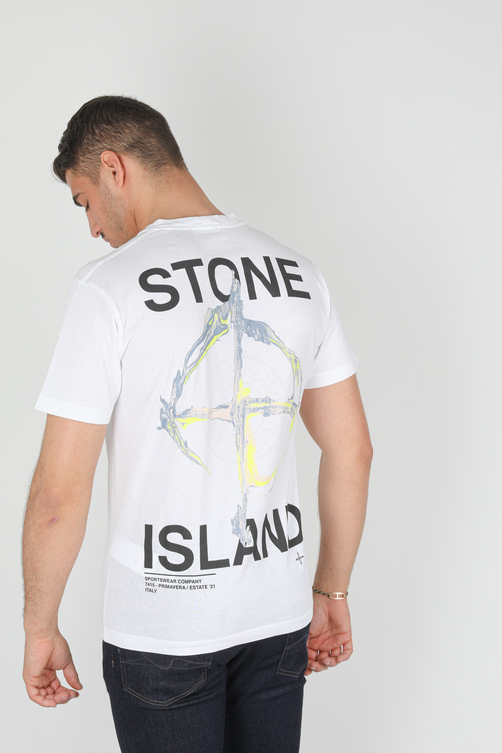 T-SHIRT STONE ISLAND BLANC LOGO 74152NS85-V0001