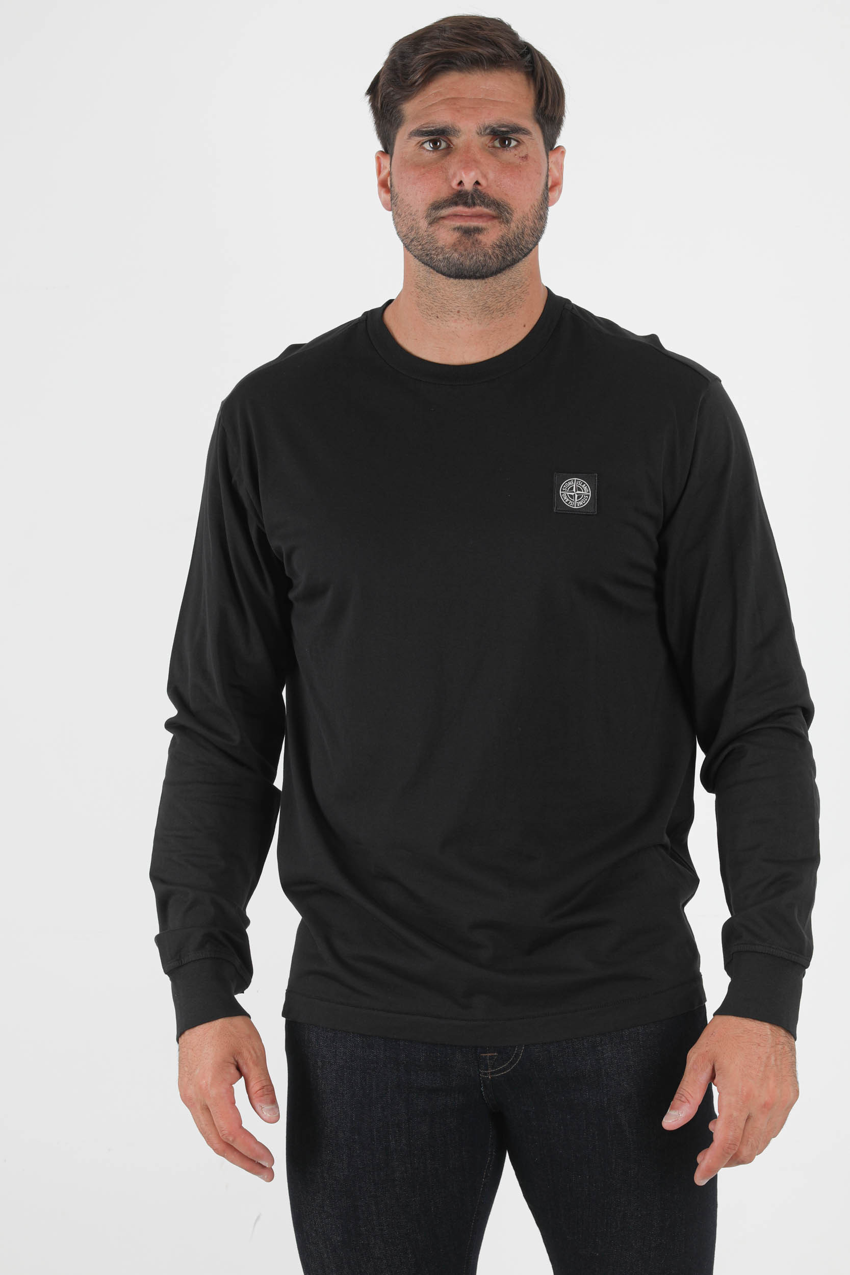 T-SHIRT A MANCHES LONGUES STONE ISLAND NOIR 751522713-V0029