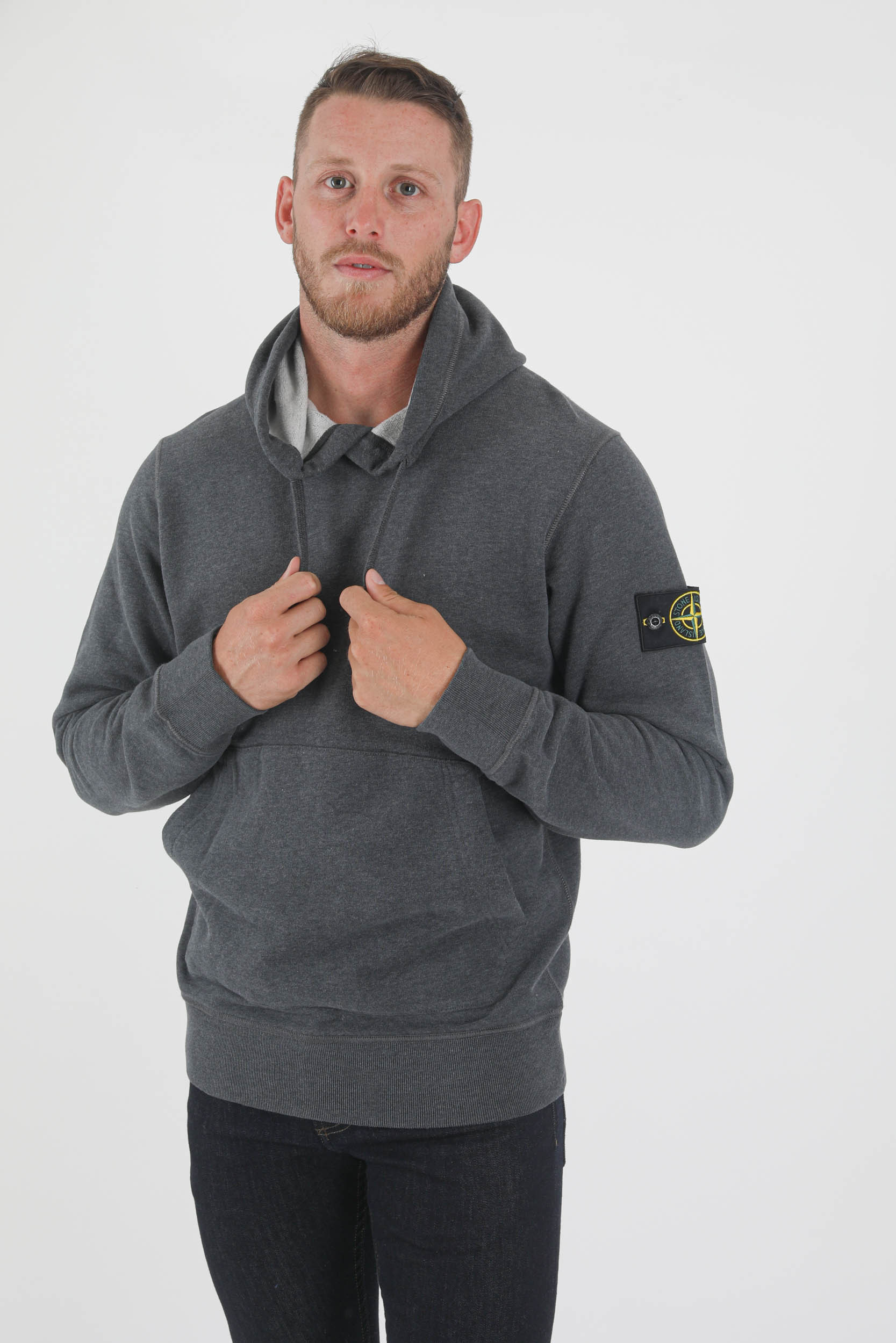 SWEAT A CAPUCHE STONE ISLAND ANTHRACITE 751564120-V0M67