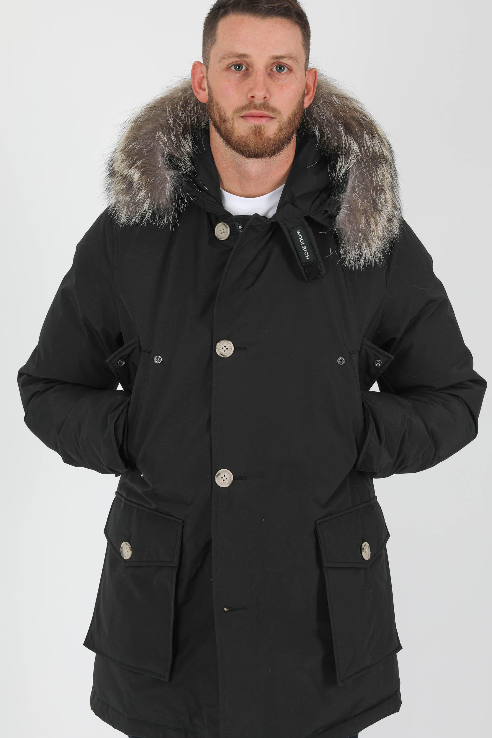 ARTIC PARKA NOIR AVEC FOURRURE WOOLRICH U0482MR-BLK