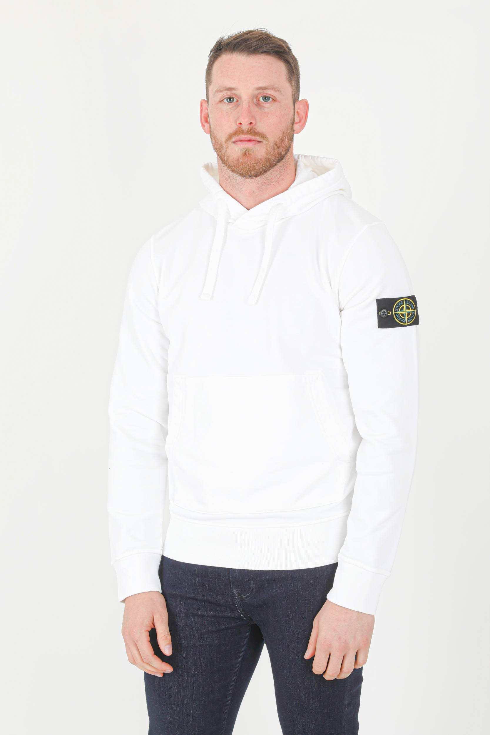 SWEAT CAPUCHE STONE ISLAND BLANC 761564151-V0001