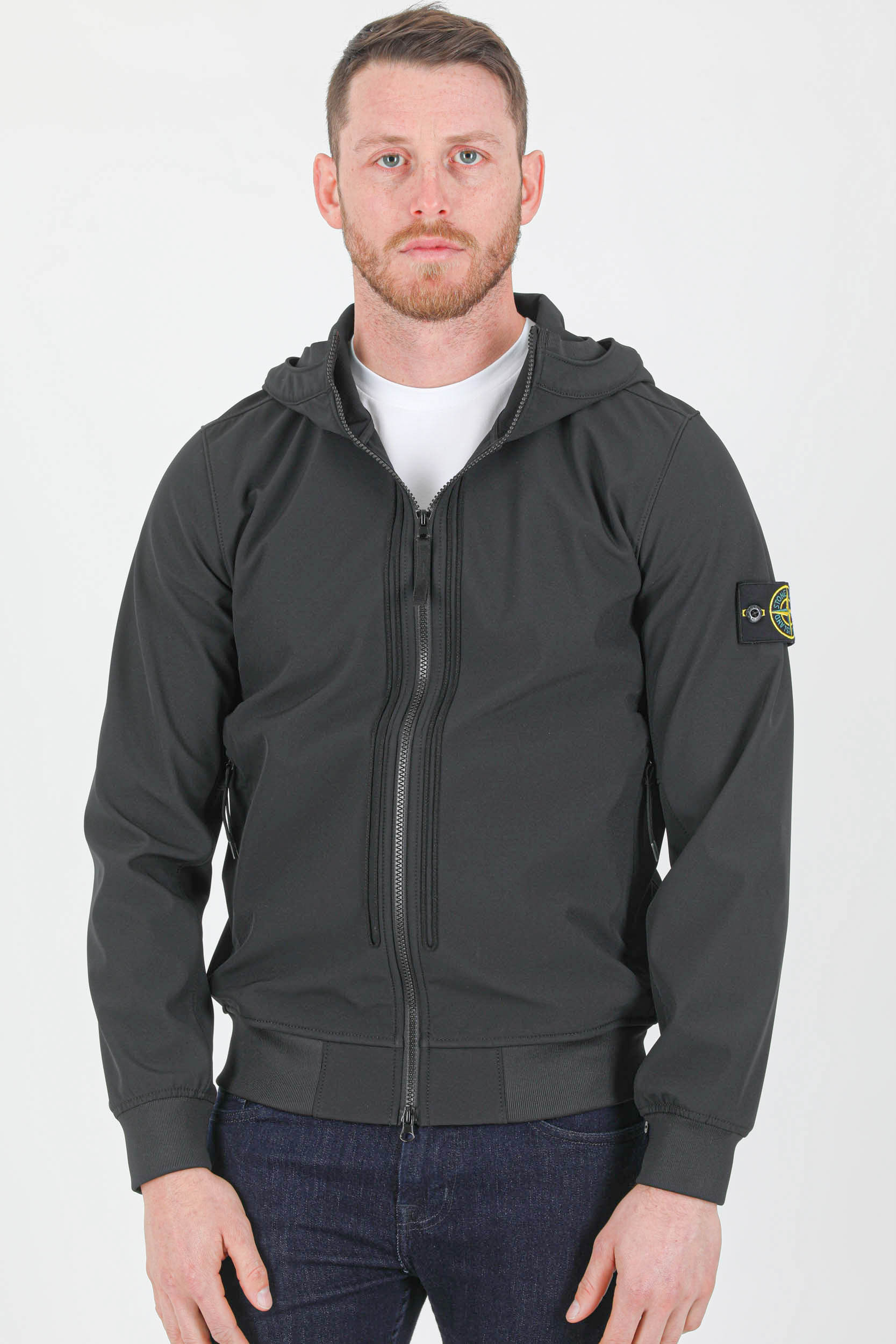 BLOUSON SOFT SHELL R STONE ISLAND NOIR 761540427 V0029