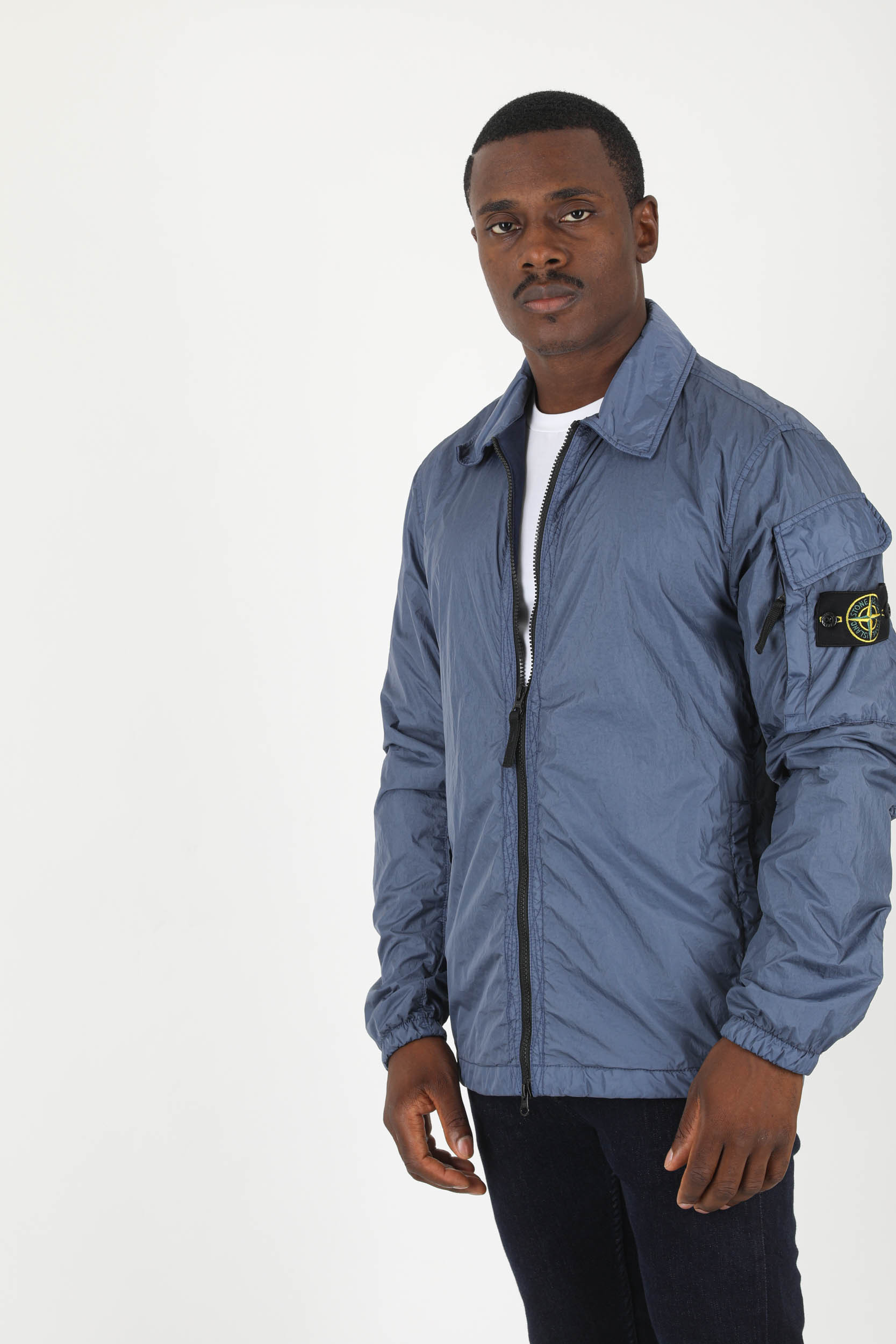 BLOUSON SURECHEMISE STONE ISLAND BLEU 771510223-V0024