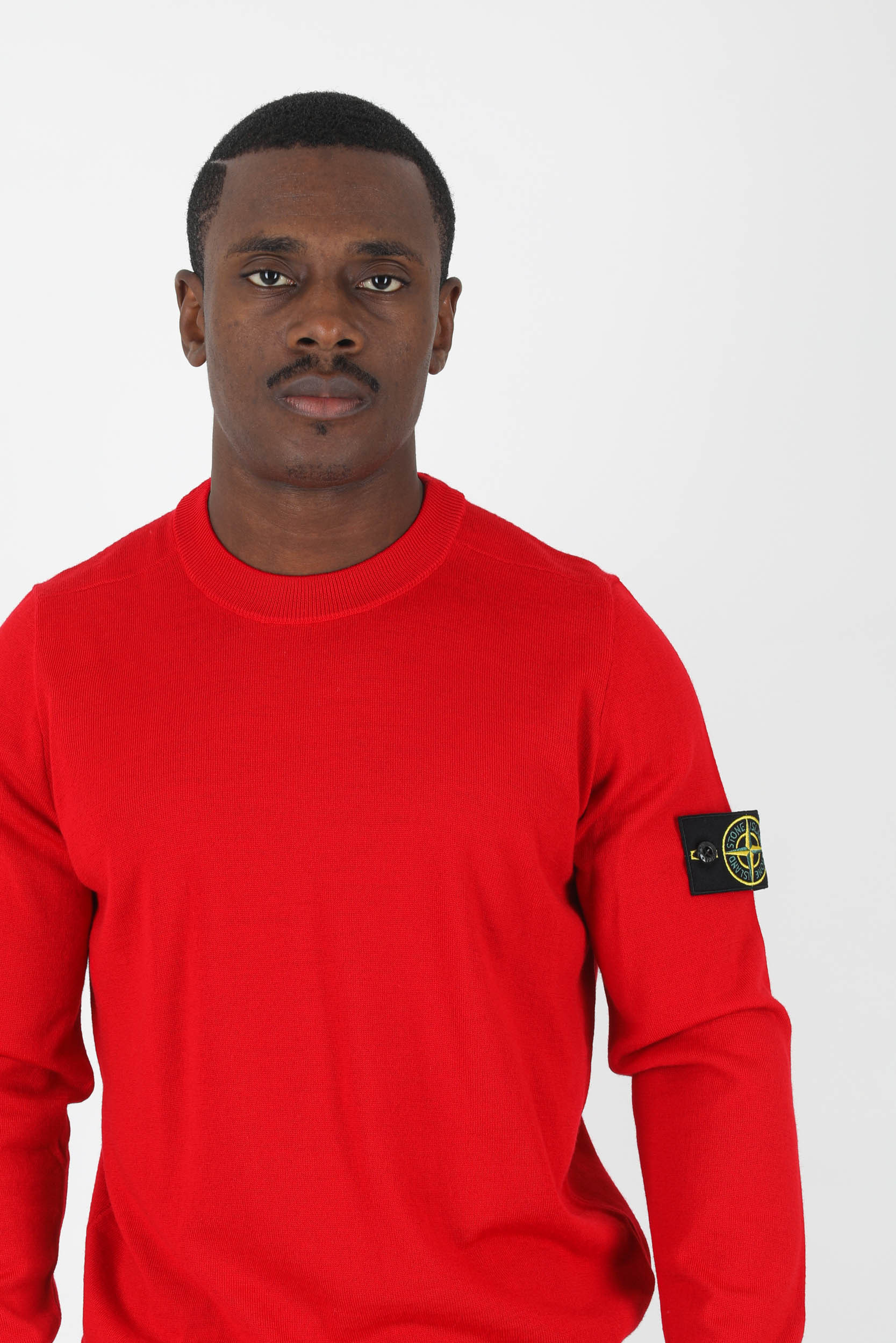 PULL STONE ISLAND MERINOS ROUGE 7715510C4 V0010