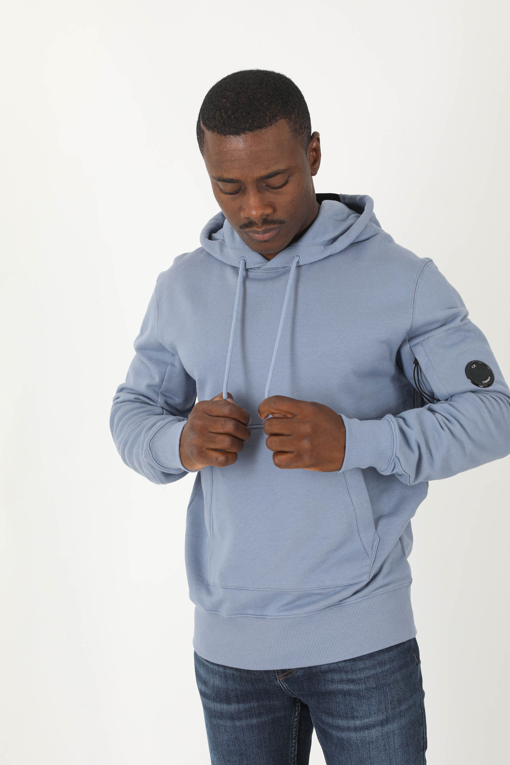 SWEAT A CAPUCHE C.P COMPANY BLEU S023A-843