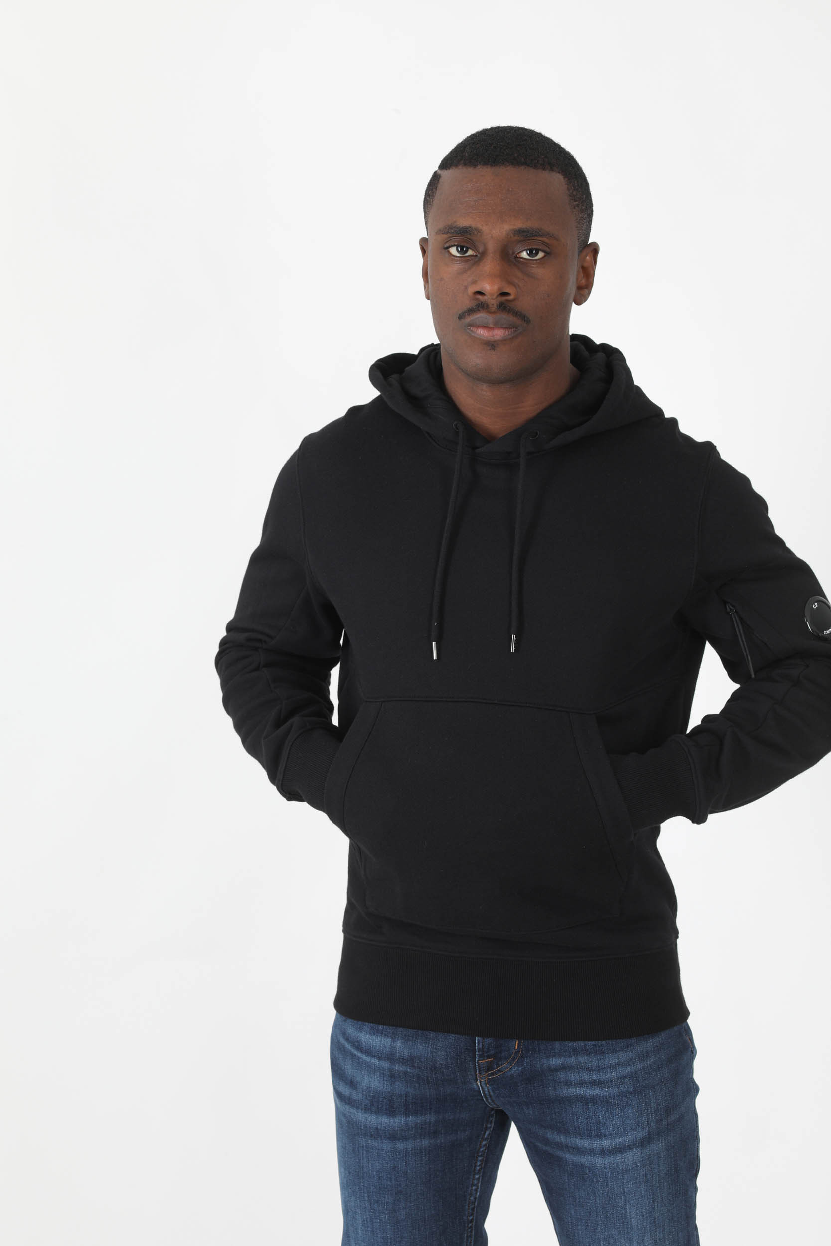 SWEAT A CAPUCHE C.P COMPANY NOIR S023A-999