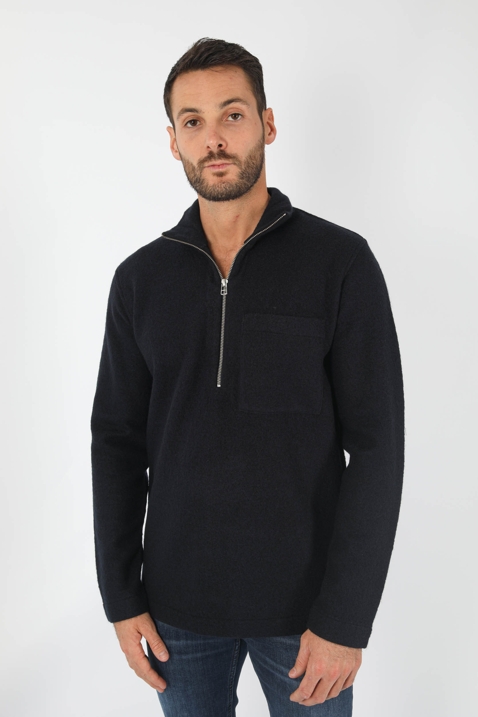 PULL DEMI ZIPPE NNO7 MARINE ANDERS-NAVY