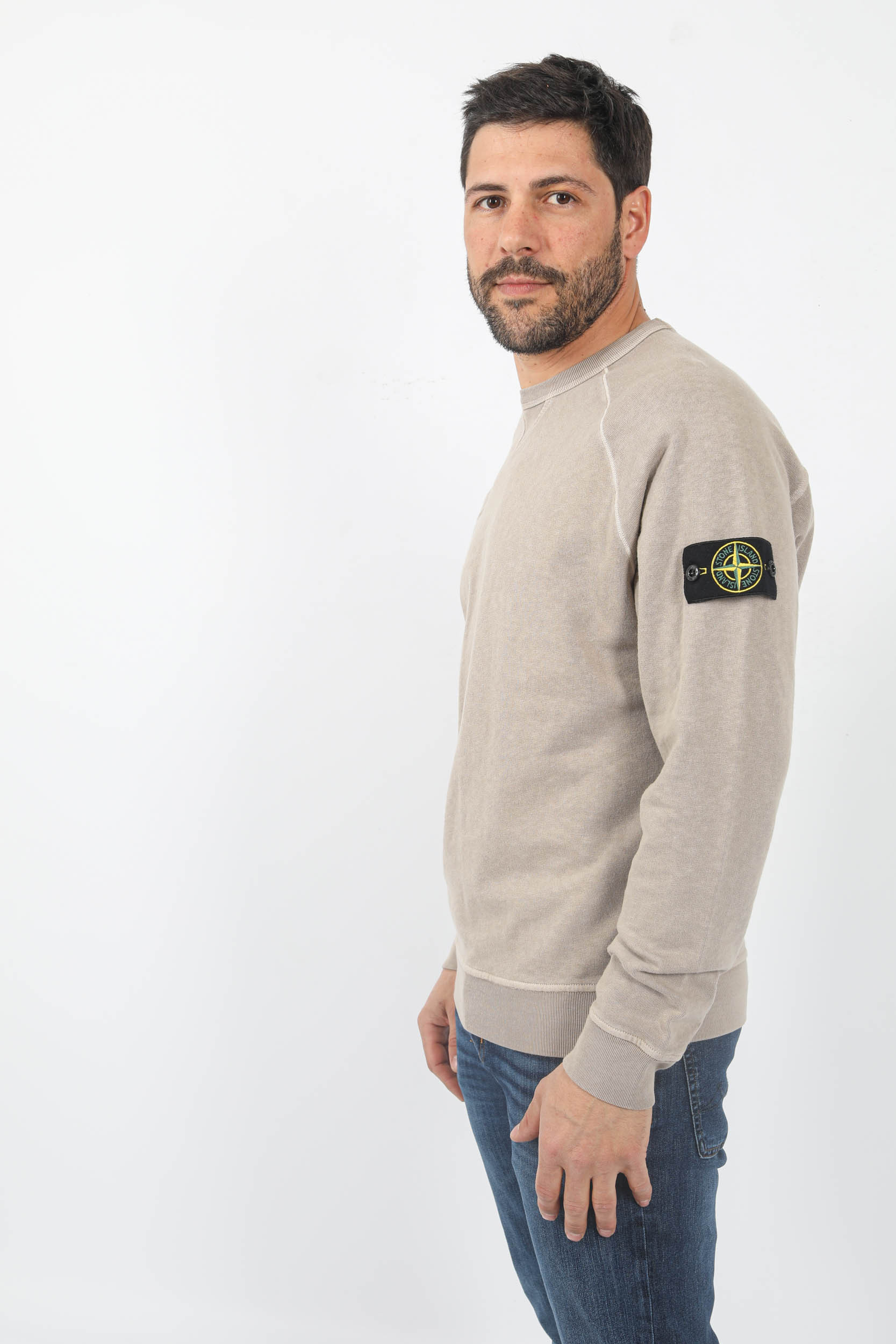 SWEAT STONE ISLAND "OLD" BEIGE 781566360-V0192