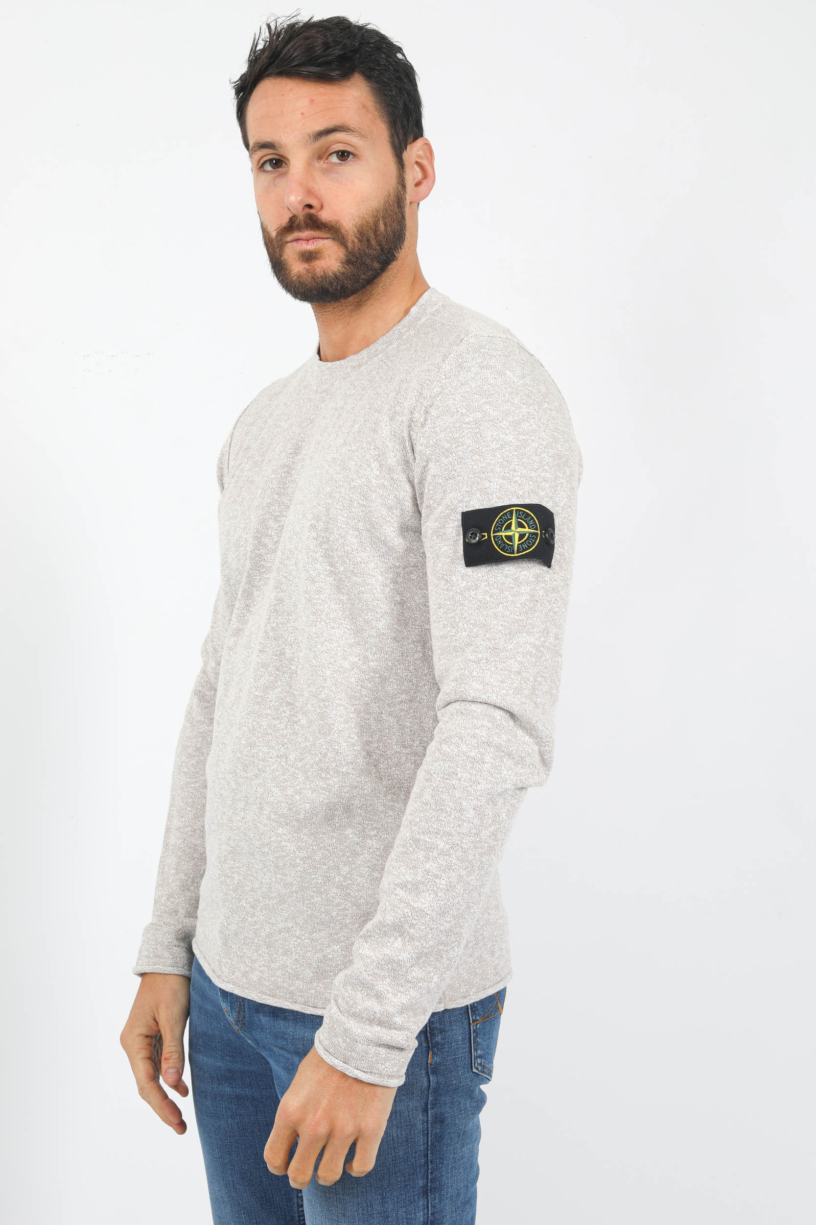 PULL STONE ISLAND COTON BEIGE 7815502B0-V1092