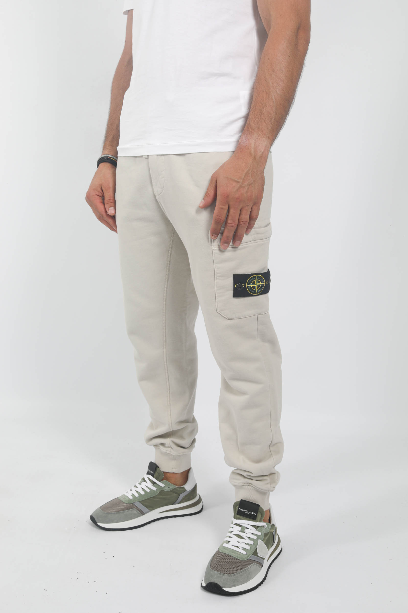 BAS DE JOGGING STONE ISLAND BEIGE 791562620-V0097