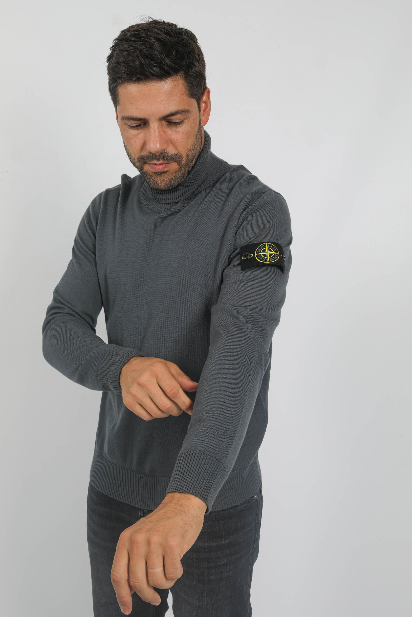 PULL COL ROULE MERINOS STONE ISLAND ANTHRACITE 7915525C4 V0062