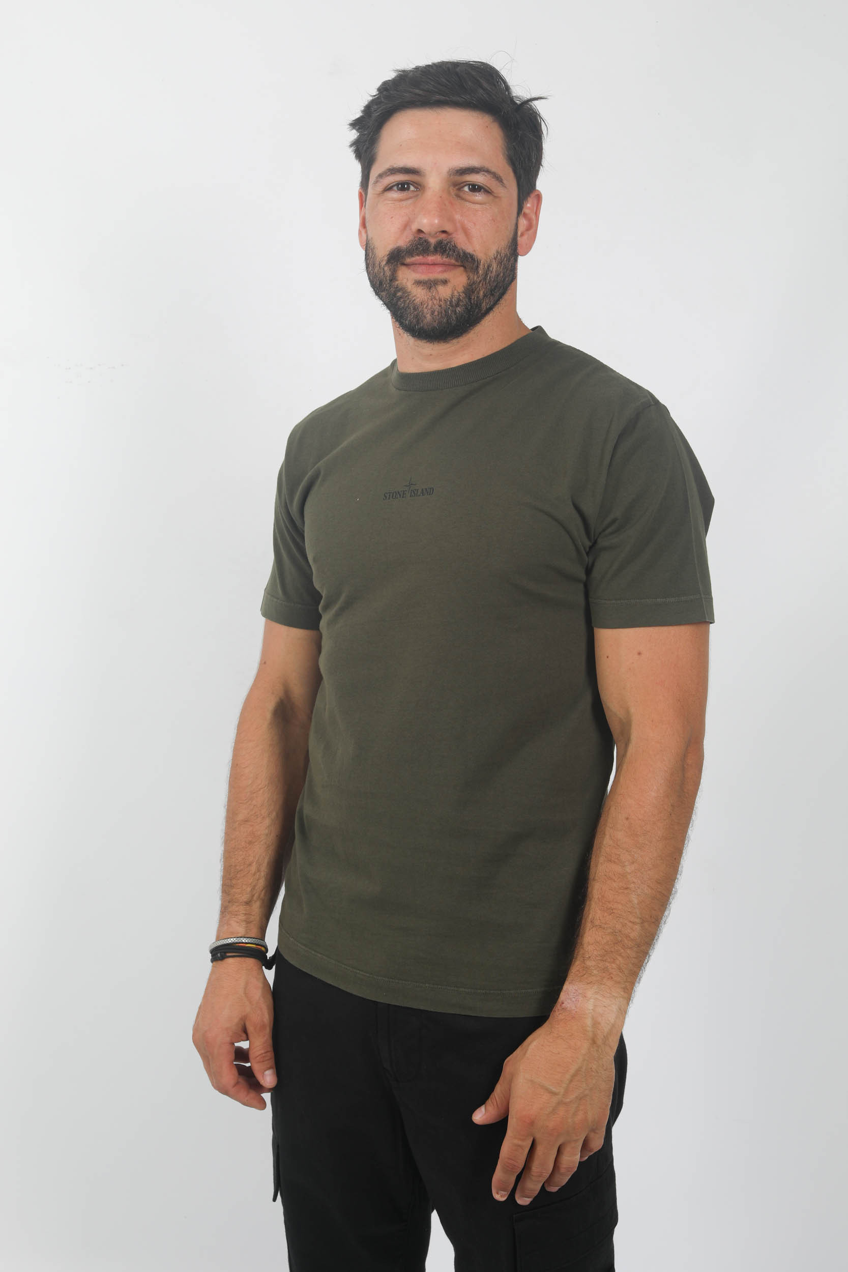 stone island olive t shirt