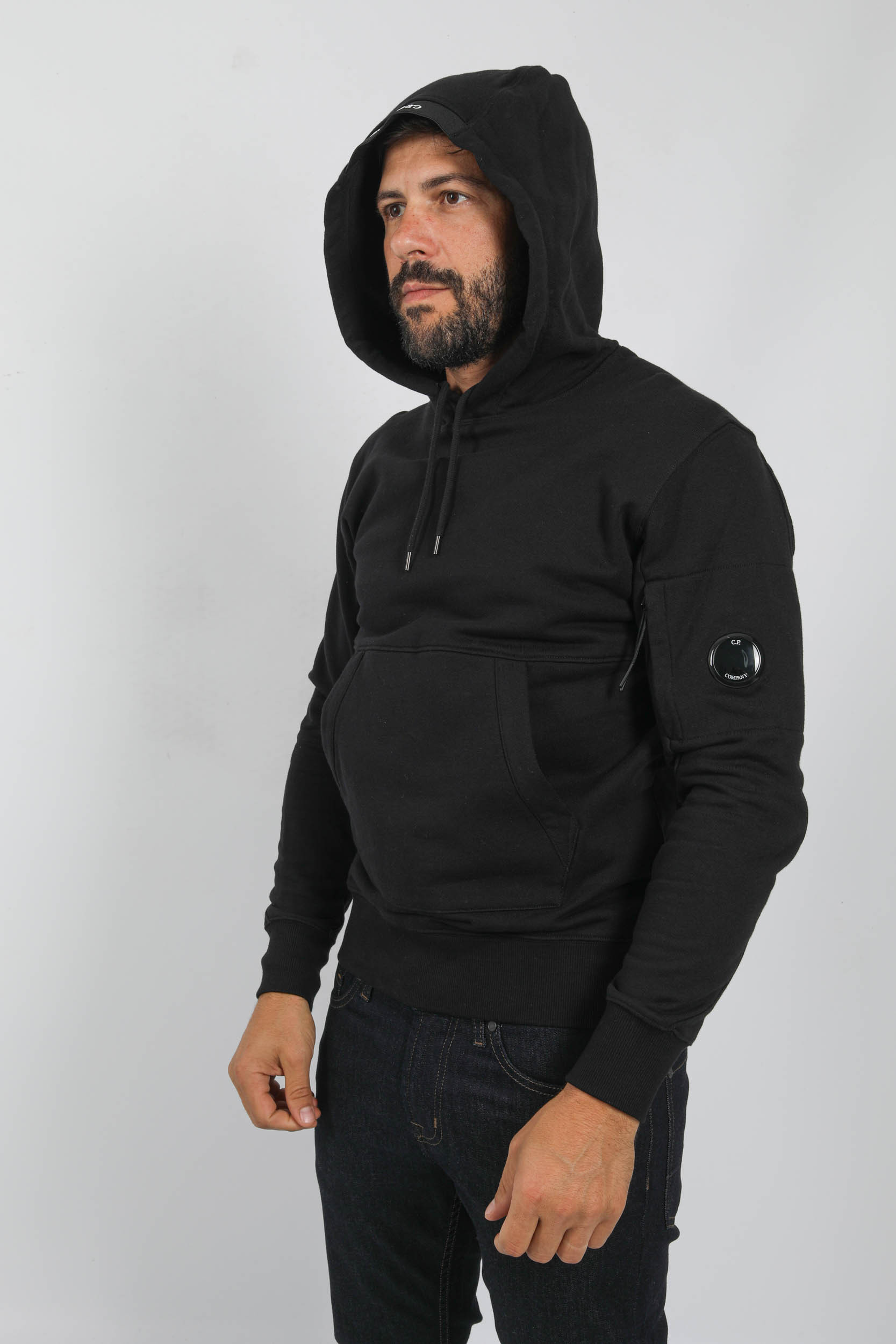 SWEAT A CAPUCHE NOIR C.P COMPANY S023A-999