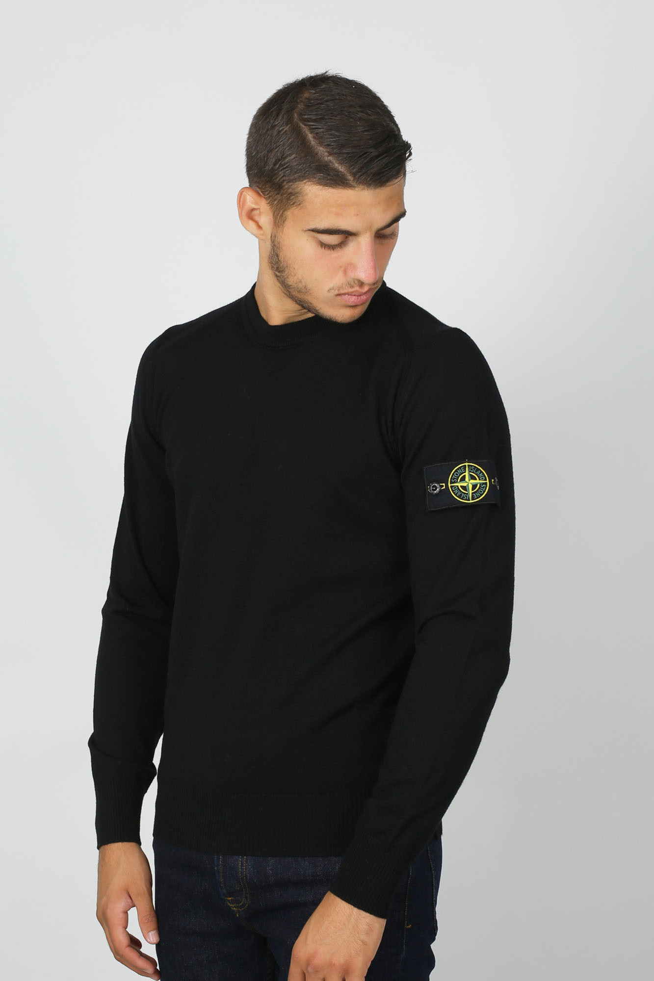 PULL STONE ISLAND NOIR 7115524C4V0029