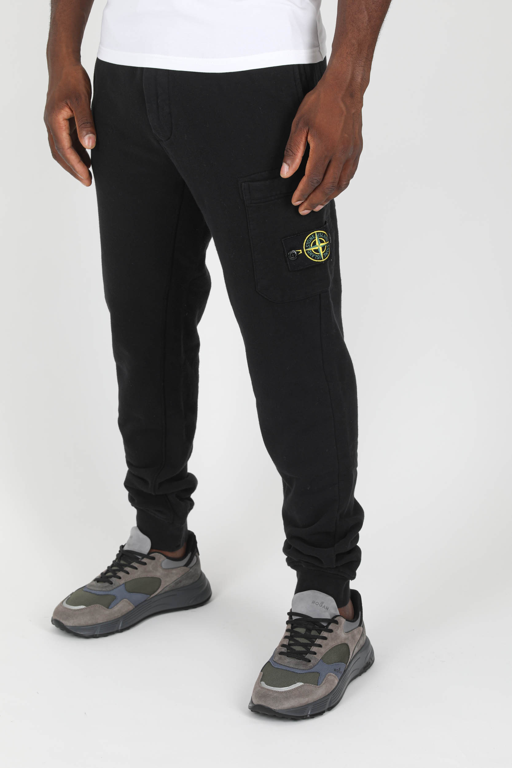 BAS DE JOGGING STONE ISLAND NOIR 771564520V0029