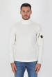 PULL COL ROULE C.P COMPANY BLANC N106A-103