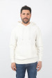 SWEAT A CAPUCHE C.P COMPANY BLANC LOGO MARIN S362A-103