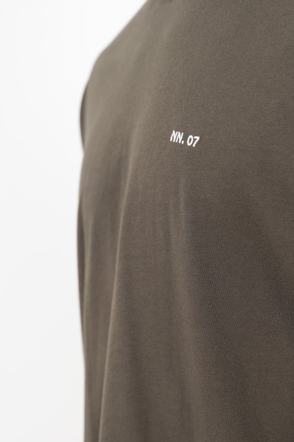 Produit TEE-SHIRT NN07 COL ROND OVERSIZE LOGO KAKI ADAMEMB-354
