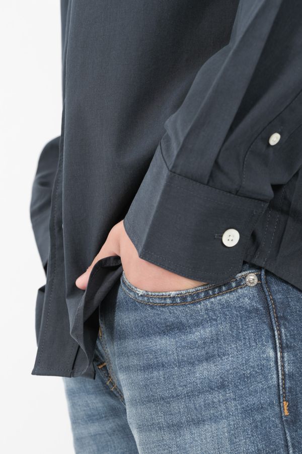 Produit CHEMISE NN07 EN COTON MELANGE BLEU COLBY-200