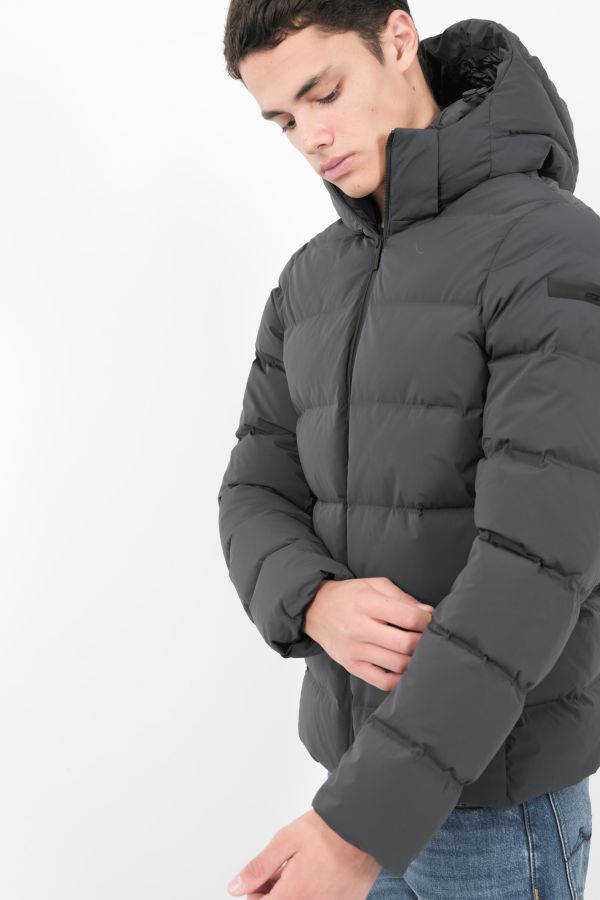 Produit DOUDOUNE RRD A CAPUCHE MATELASSEE GRIS W24006-11