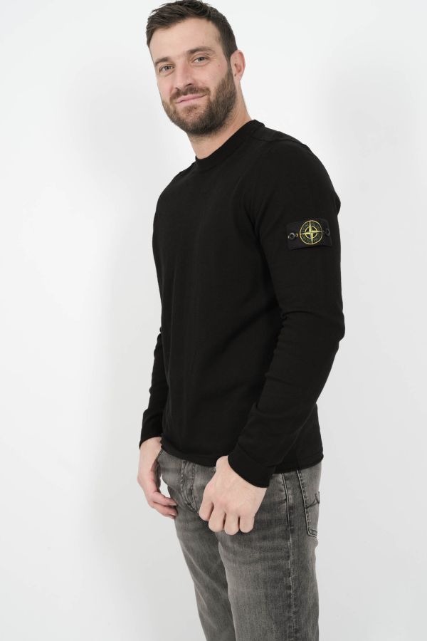Produit PULL STONE ISLAND COL ROND NOIR S155162SB9-V0029