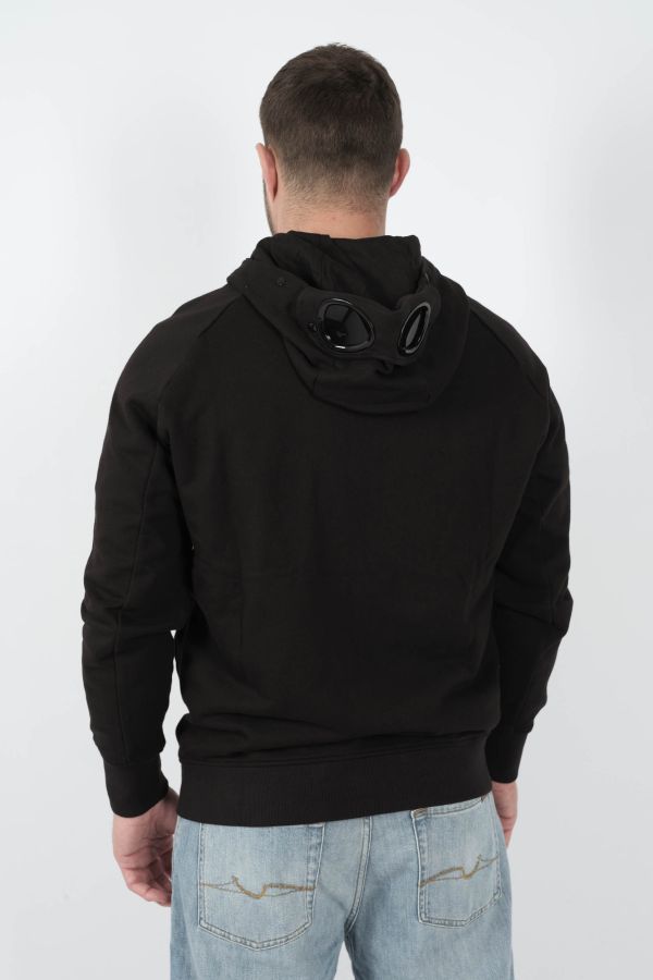 Produit SWEAT C.P COMPANY ZIPPE A CAPUCHE LUNETTES NOIR S028A-999