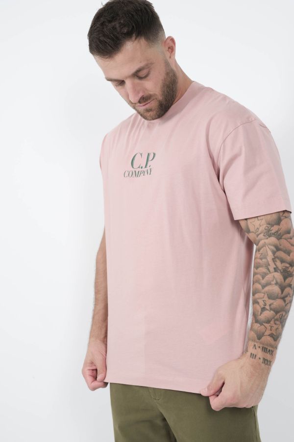 Produit TEE-SHIRT C.P COMPANY AVEC IMPRIME ROSE/VERT S141A-520