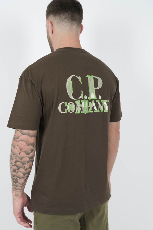 Produit TEE-SHIRT C.P COMPANY AVEC IMPRIME KAKI S148A-683
