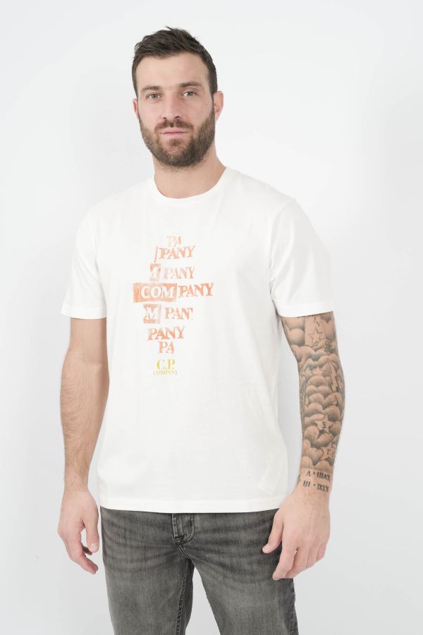 Produit TEE-SHIRT C.P COMPANY AVEC LOGO BLANC S308A-103