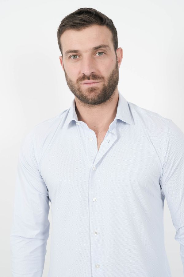 Produit CHEMISE RRD A POIS BLEU 25254-V05