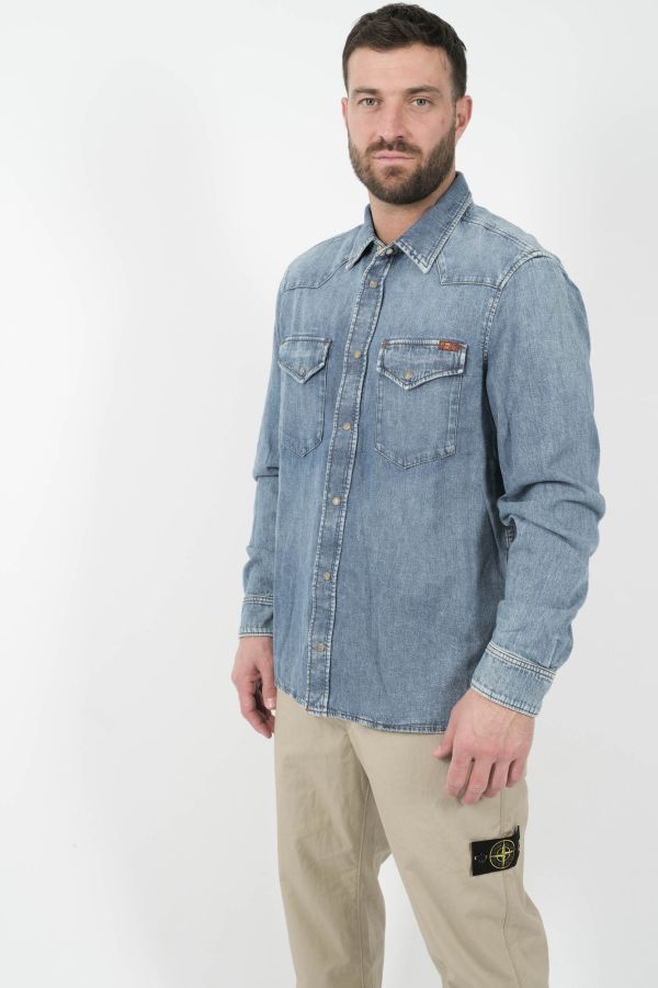 Produit CHEMISE SEVEN EFFET JEANS BLEU JS6MC210OU