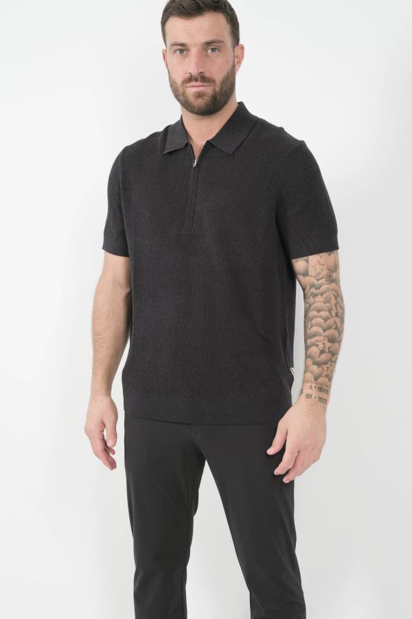 Produit POLO NN07 COL DEMI-ZIP MARINE HANSIE-277