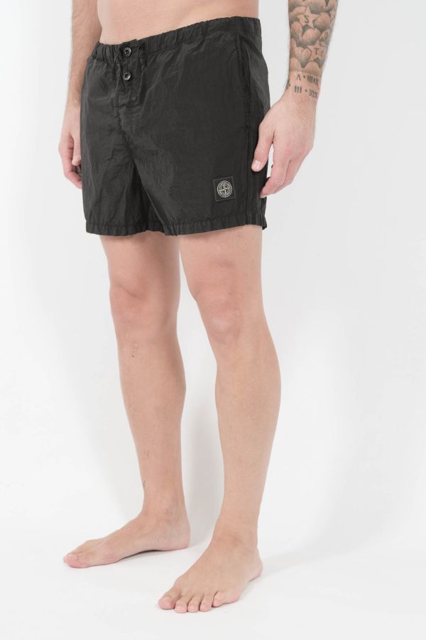 Produit MAILLOT DE BAIN STONE ISLAND EN NYLON NOIR S15B1006S43-V0029