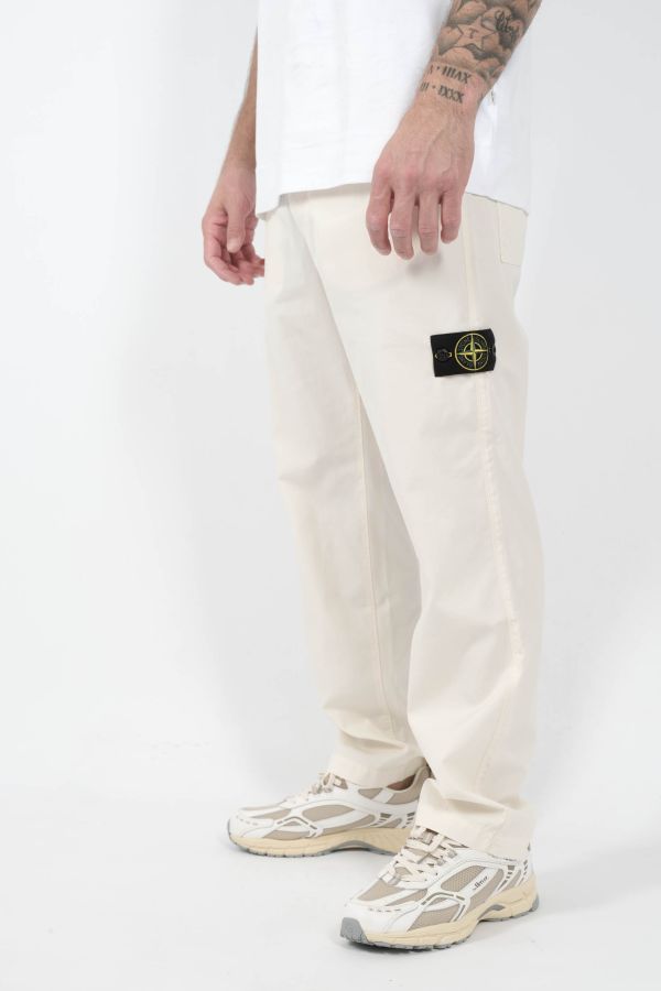 Produit PANTALON STONE ISLAND BLANC CREME S153115S11-V0093