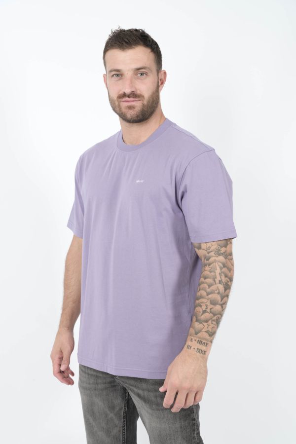 Produit TEE-SHIRT NN07 AVEC LOGO BRODE VIOLET ADAM3209-573