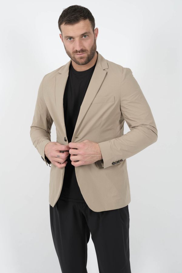Produit BLAZER RRD MOTIF QUADRILLE BEIGE 25054-84