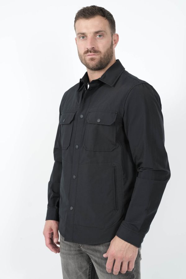 Produit SURCHEMISE WOOLRICH AVEC BOUTONS PRESSION MARINE WO0S0186-MLB