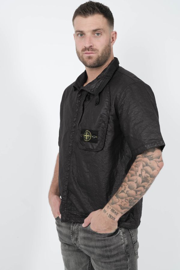 Produit CHEMISE STONE ISLAND EN NYLON NOIR S151228S69-V0029