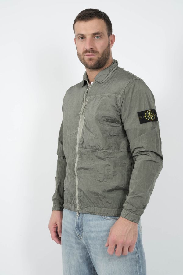 Produit SURCHEMISE STONE ISLAND ZIPPE NYLON VERT S151205S19-V0055