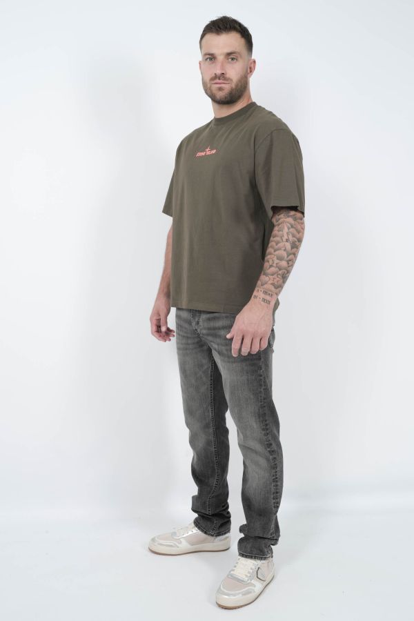 Produit Tee-shirt Stone Island à manches courtes avec imprimé "Finger Print"