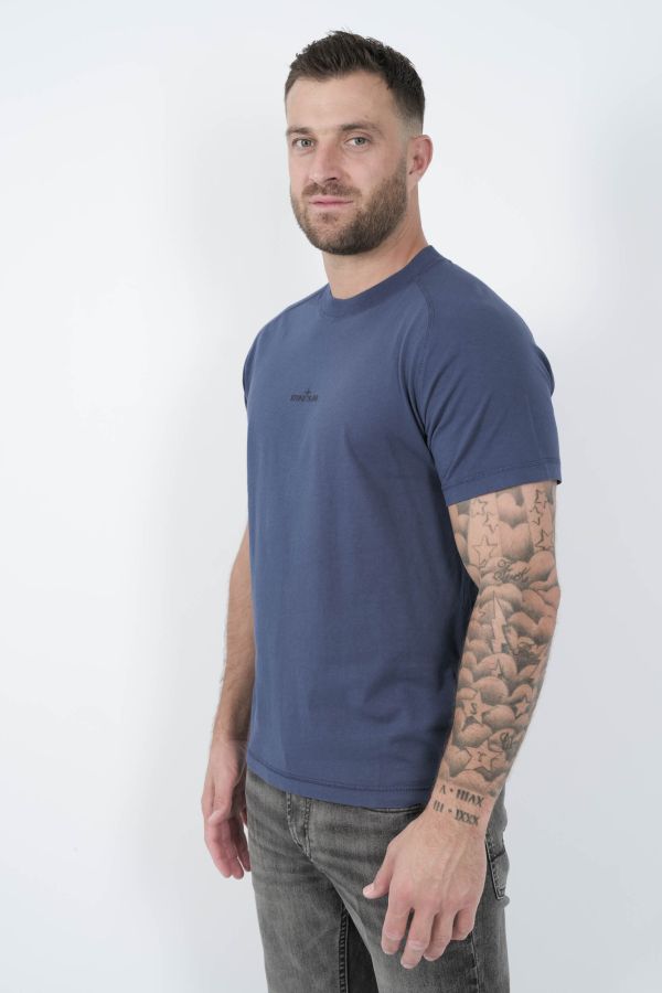 Produit TEE-SHIRT STONE ISLAND AVEC IMPRIME BLEU/NOIR S152120S80-V0028