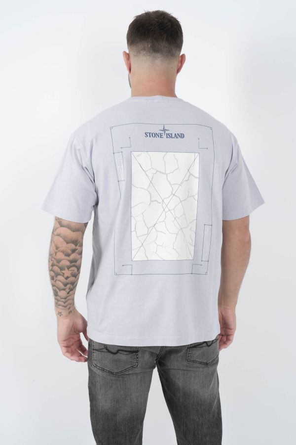 Produit TEE-SHIRT STONE ISLAND AVEC IMPRIME LILA  S15212RCS137-V0088