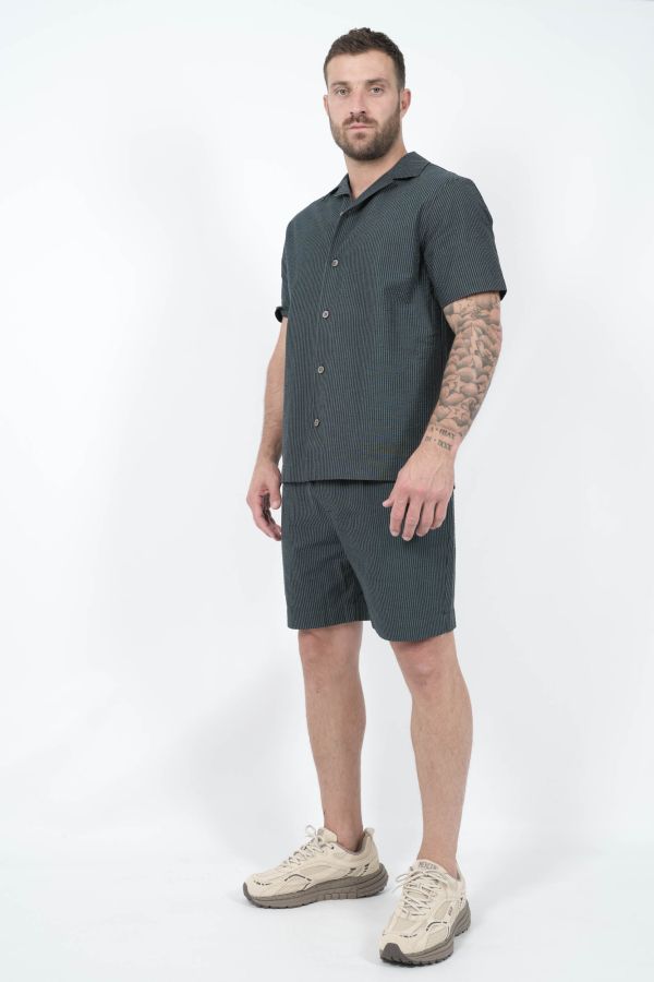 Produit CHEMISE CHE AVEC RAYURES FINES BLEU CAUTO-GREEN